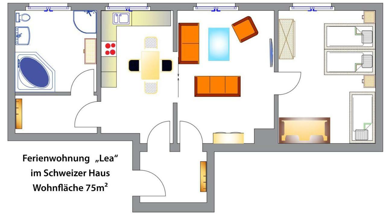 Апартаменты Schweizer Haus Wippra Экстерьер фото