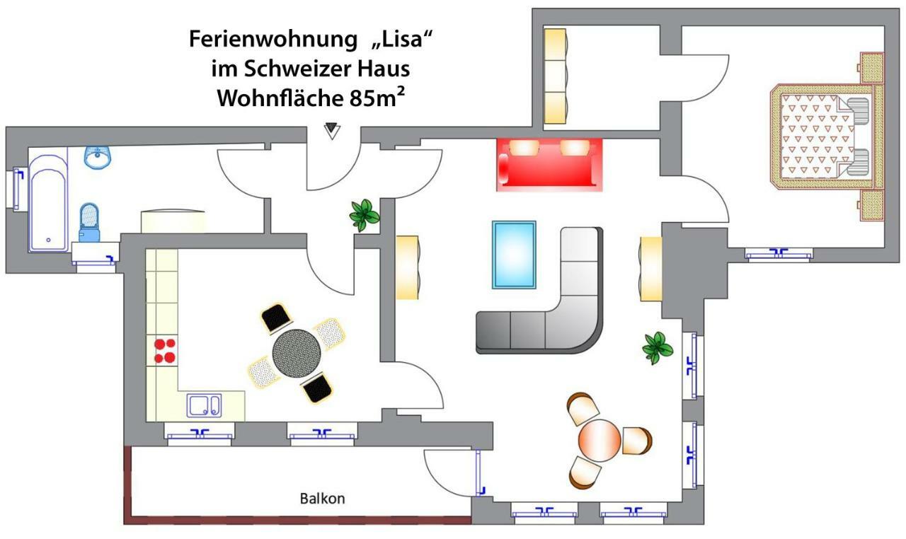 Апартаменты Schweizer Haus Wippra Экстерьер фото